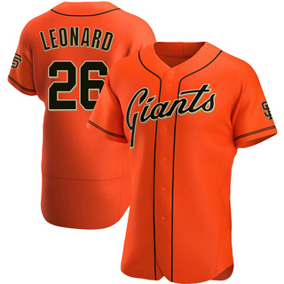 Authentic Jeffrey Leonard Men's San Francisco Giants Alternate Jersey - Orange