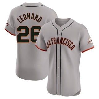 Elite Jeffrey Leonard Men's San Francisco Giants Road Jersey - Gray