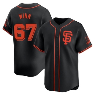 Limited Keaton Winn Men's San Francisco Giants Alternate Jersey - Black