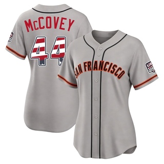Limited Willie McCovey Women's San Francisco Giants USA 250 Fourth Of July Road Stadium Jersey - Gray