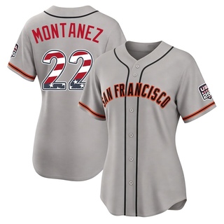 Limited Willie Montanez Women's San Francisco Giants USA 250 Fourth Of July Road Stadium Jersey - Gray