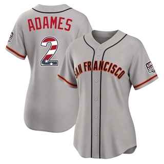 Limited Willy Adames Women's San Francisco Giants USA 250 Fourth Of July Road Stadium Jersey - Gray