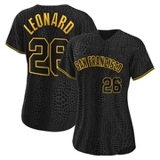 Replica Jeffrey Leonard Women's San Francisco Giants Snake Skin City Jersey - Black
