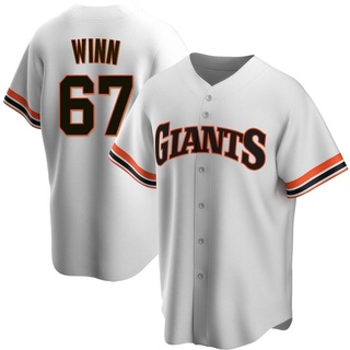 Replica Keaton Winn Men's San Francisco Giants Home Cooperstown Collection Jersey - White