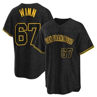 Replica Keaton Winn Men's San Francisco Giants Snake Skin City Jersey - Black