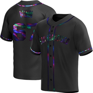 Replica Keaton Winn Youth San Francisco Giants Alternate Jersey - Black Holographic